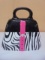 Ceramic Zebra Print Purse Bank