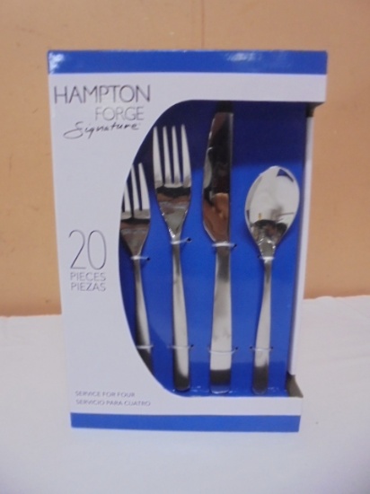 20pc Set of Hampton Forge Stainless Steel Flatware