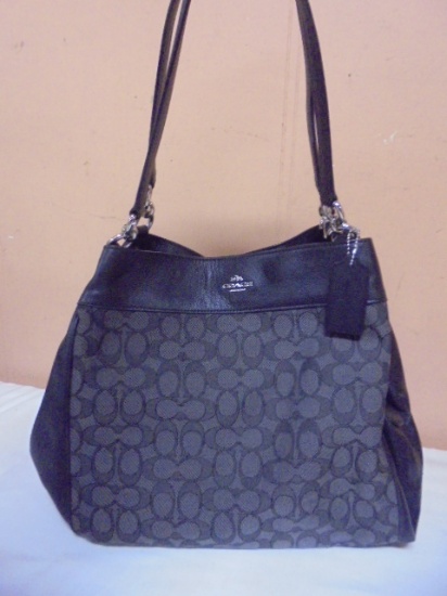 Ladies Black & Gray Coach Purse