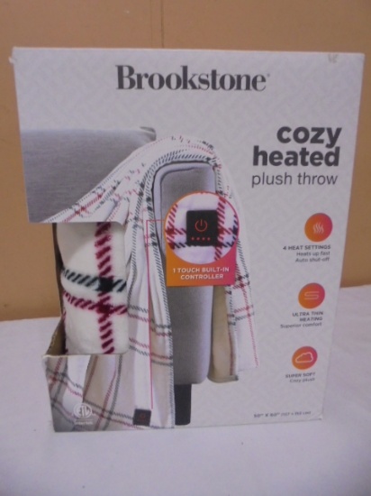 Brookstone Cozy Heated Plush Throw