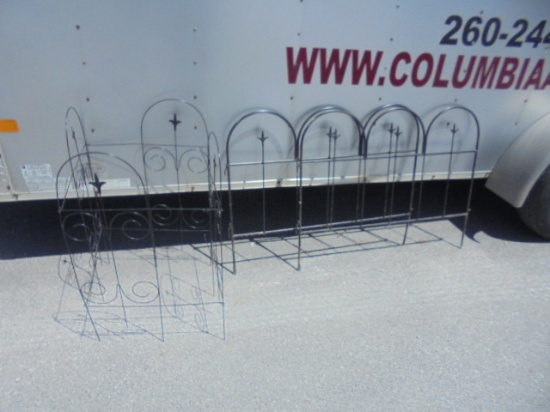 Decorative Metal Fence (2) 36.5"L & (1) 19" Square