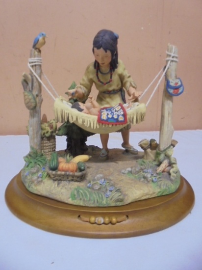 The Native American Heritage Collectiom Little Bluebird's Lulllaby Iroquois Figure