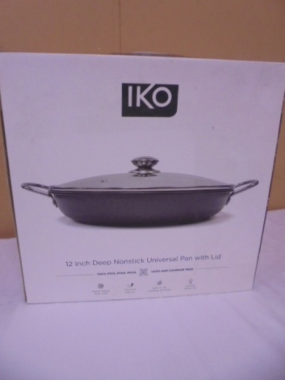 Iko 12in Deep Nonstick Universal Pan w/ Lid