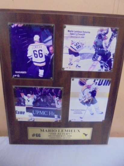Mario Lemieux "The Return" Limited Edition Dec. 27,2000 Plaque