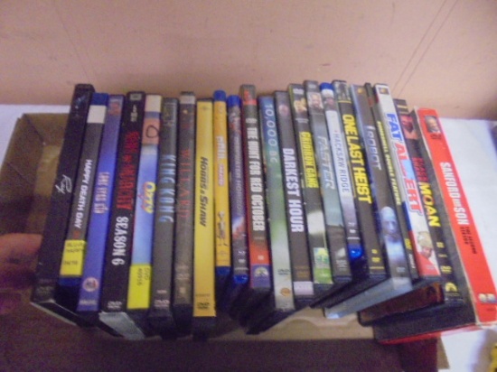 Large Group of DVD & Blue Ray Movies