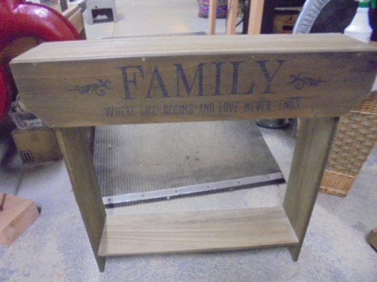 Solid Wood "Family" Entryway Table