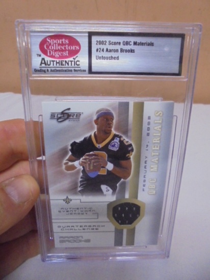 2002 Score QBC Materials #24 Arrow Brooks Card