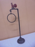 Cast Iron Towel Holder w/ Chicken
