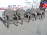 4pc Set of Resin Outdoor Patio Chairs w/ Side Table