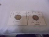 1914 & 1915Silver Barber Dimes