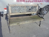 Cast Iron Wood Slat Park Bench
