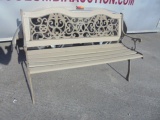 Cast Iron Wood Slat Park Bench