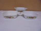 (2) 1 3/4 Cup & (1) 2 3/4 Cup Vintage Corningware Spice of Life Baking Dishes