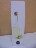 Saga Form Glass Wine Decanter w/ Oak Stopper