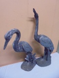 Set of 2 Heron Statues
