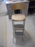 Vintage Metal Fold Out Step Stool