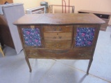 Antique Oak Sideboard w/ 4 Drawers & 2 Doors