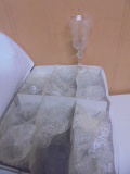 Set of 12 Vintage Etched Crystal Goblets