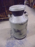 Antique Steel Milk Can w/ Lid