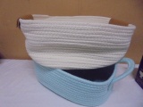 2 Braided Storage Baskets