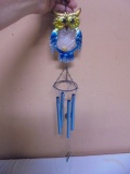 Metal & Glass Owl Windchimes
