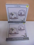 2 Brand New Sets of 2 Wall Shelves