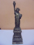Vintage Metal Statue of Liberty Bronzed Monument Figure