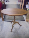 Vintage Solid Wood Tilt Top Side Table