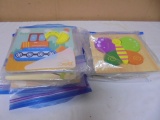 Group of 12 Assored Wooden Children's Puzzles
