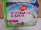 Package of 30 Brand New Simple Solution Disposable Dog Diapers