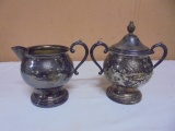 Vintage FB Rogers Silver Co Silver Plated Creamer & Sugar
