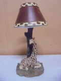 Metal Shade Giraffe Candle Lamp