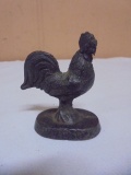 Vintage Decatur Foundry Cast Iron Small Chicken Figure