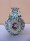 Beautiful Hand Painted & Decorated Porcelain Vase