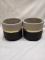 Qty 2 Cement Pot 5” Tall 5” Diameter