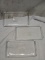 Set of 3 Clear Glass 8”x4.5”x1” Storage Trays