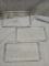 Set of 3 Clear Glass 8”x4.5”x1” Storage Trays