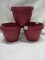 Qty 3 Plastic Pot 2pk 6” diameter