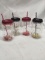 Qty 4 Plastic Glitter Tumblers with Straws 11.6oz