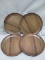 Qty 4 Wood Melamine Dinner Plate 10.5” x 10.5”