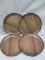 Qty 4 Wood Melamine Dinner Plate 10.5” x 10.5”