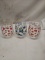 3 summer glass cups