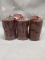 Qty 3 Unscented Wavy Pillar Candle 4”