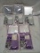 Lot of 5 Assorted Color Stick-on Mirror and Shower Caddy Sets