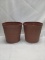 Qty 2-8” Diameter x 7.5” Plastic Pots
