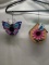 Qty 2 Metal Hanging Birdhouses