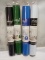 Qty 4 Adhesive Roll Vinyl 12” x 36” Black, Green, Blue & White