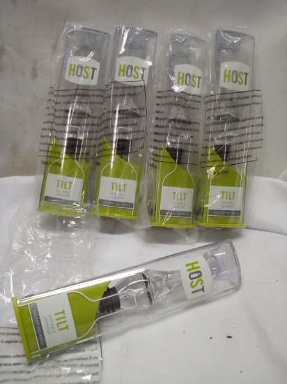 Lot of 5 HOST Instant Decant Tilt Variable Aerators