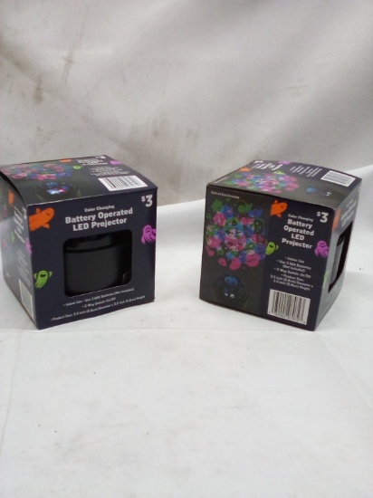 Pair of Color Changing Battery Operated LED Projectors