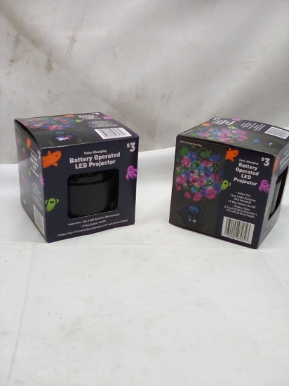 Pair of Color Changing Battery Operated LED Projectors